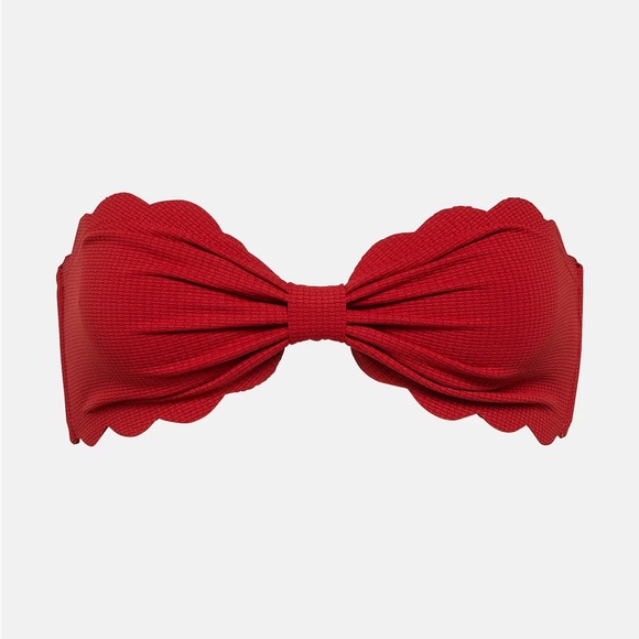 Marysia Antibes Swim Top and Mott Bottom in Red - Picture 3 of 10